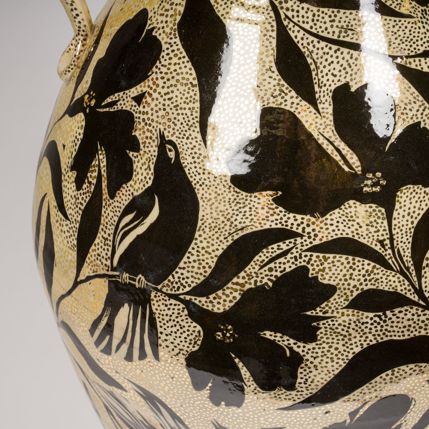 Gold Dot Floral Amphora