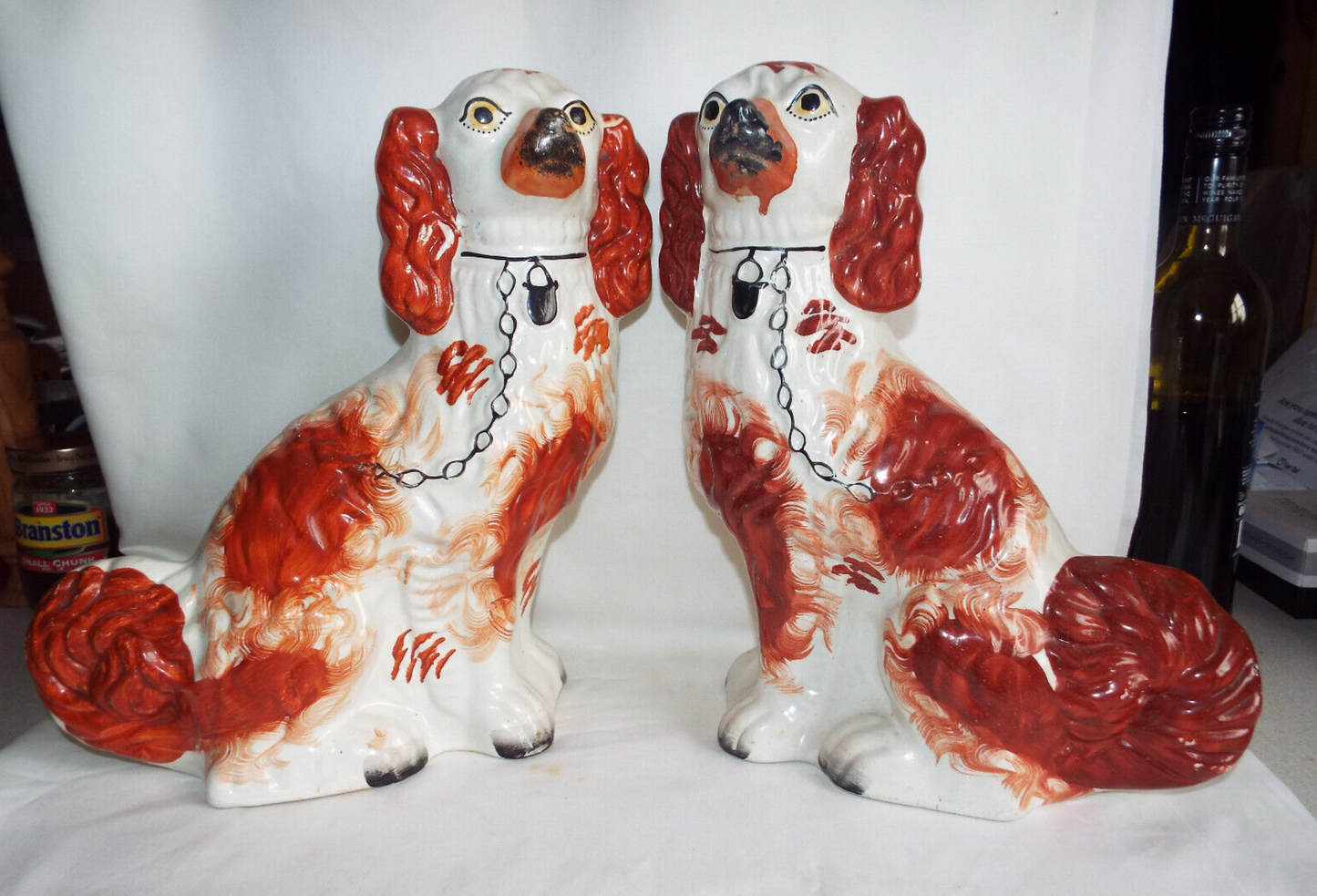 Large pair of Staffordshire Spaniels
