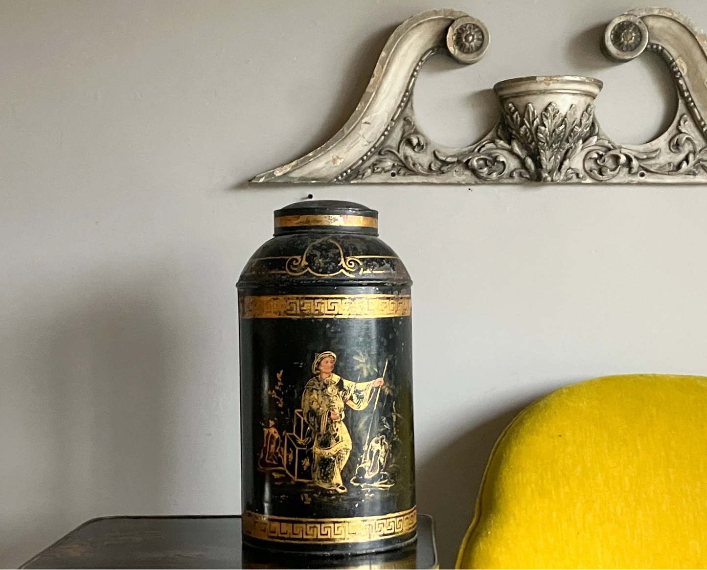 A Large 19th Century Toleware Tea Canister