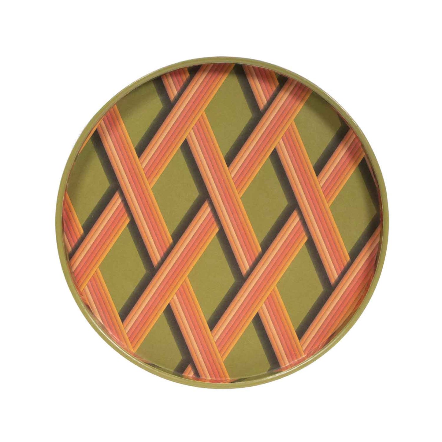 Medium Trellis Work Tray - Bright Olive