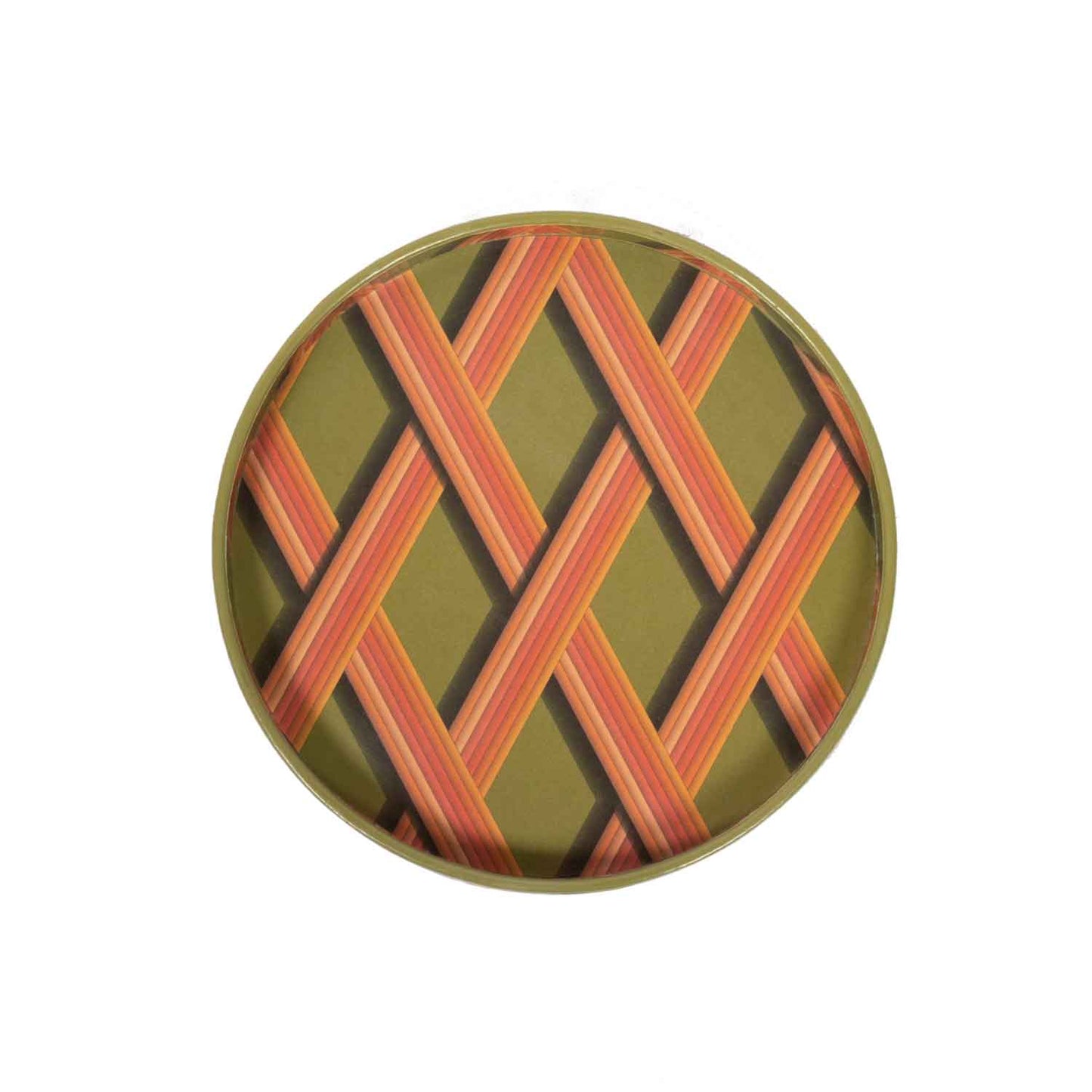 Small Trellis Work Tray - Bright Olive
