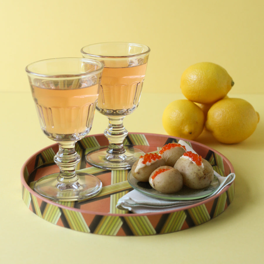 Medium Trellis Work Tray - Apricot