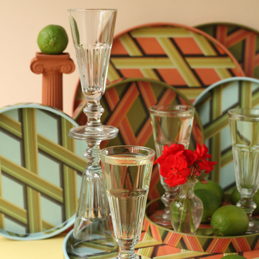 Medium Trellis Work Tray - Bright Olive