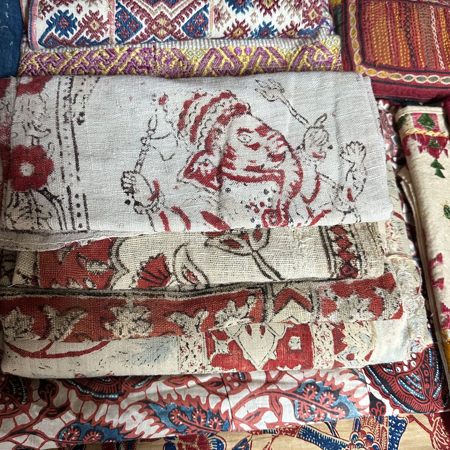 19th Century Indigo Quilted Lavender Pillow - L