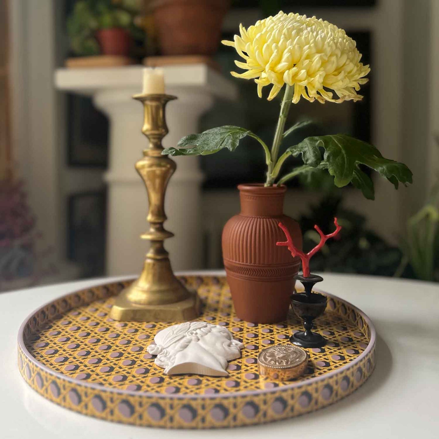 Large Regency Caning Tray - Wedgwood Lilac