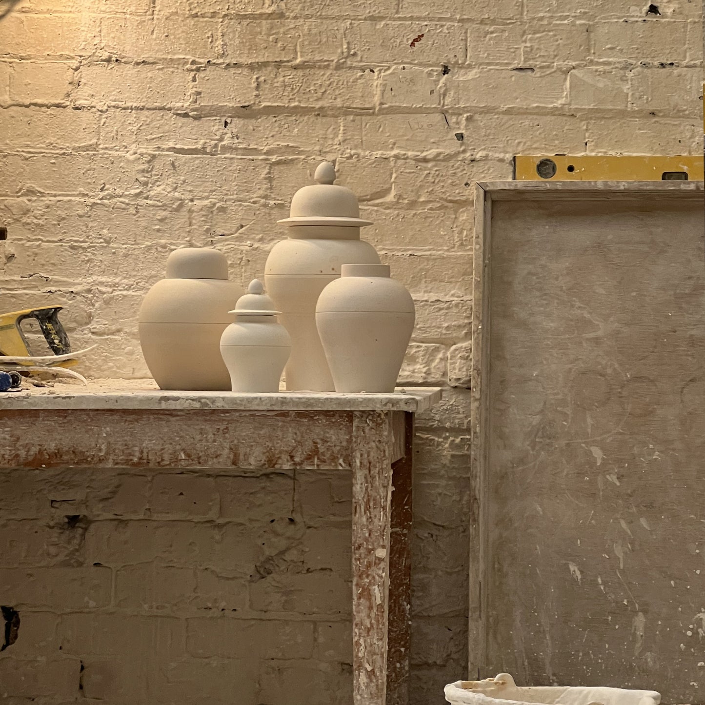 P&H Creamware High Shouldered Vase