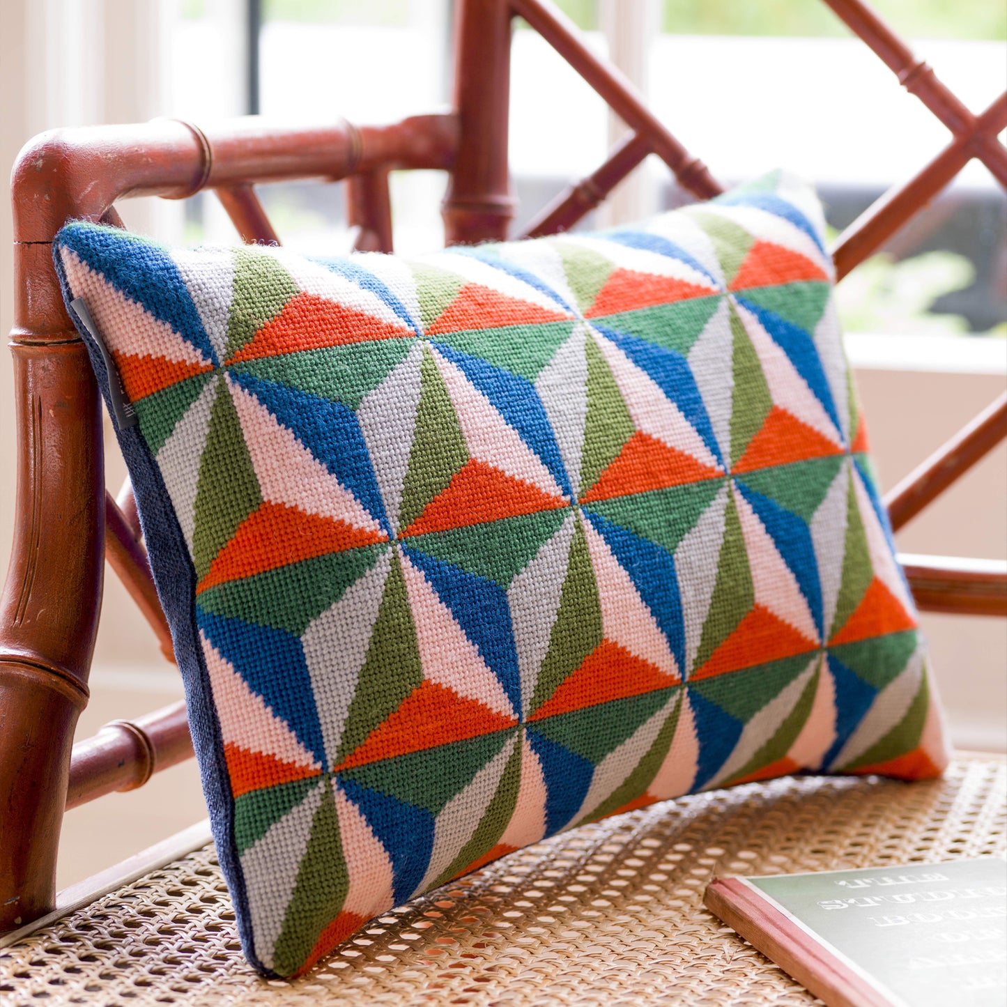 Tetrahedron Cushion - Blue