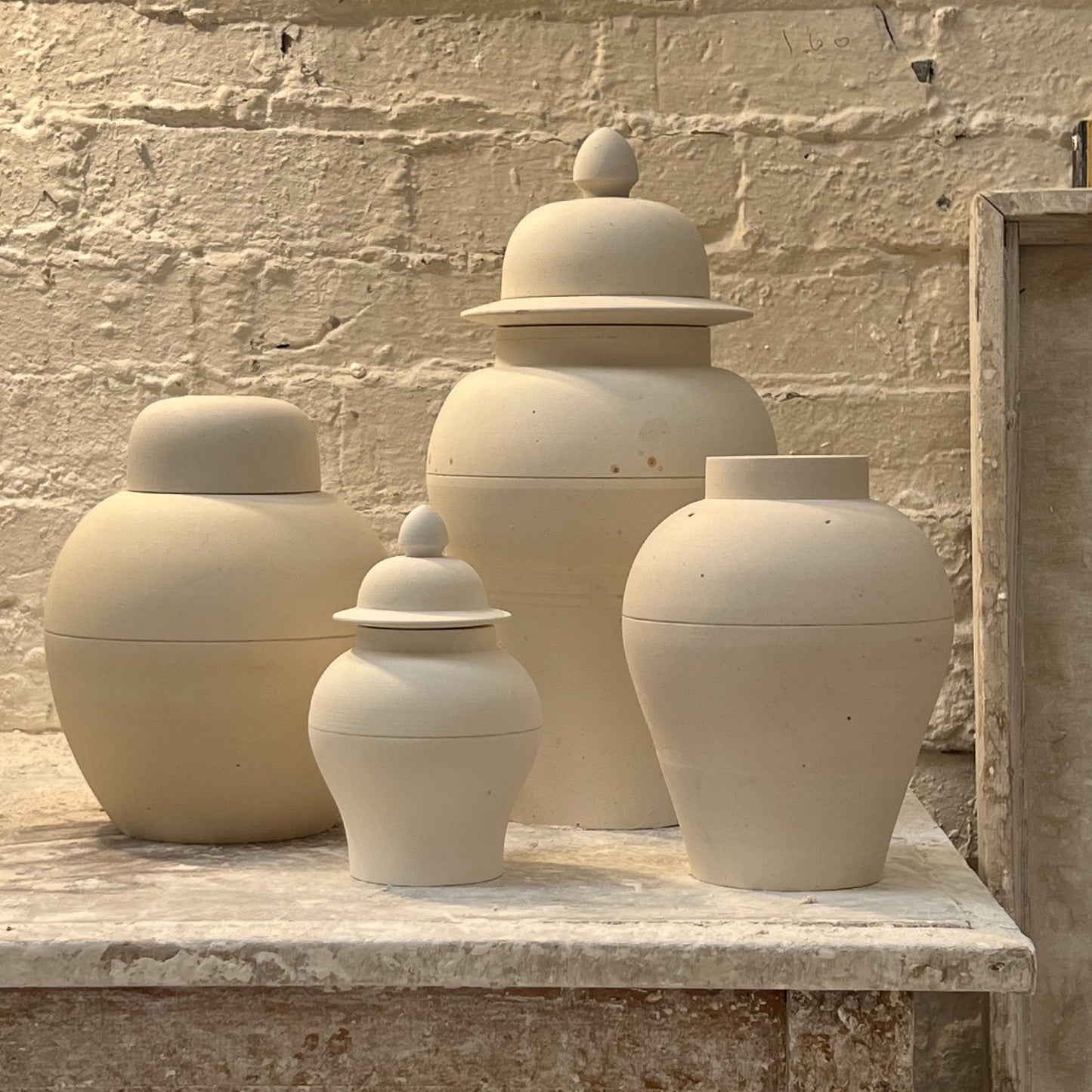 P&H Creamware High Shouldered Vase