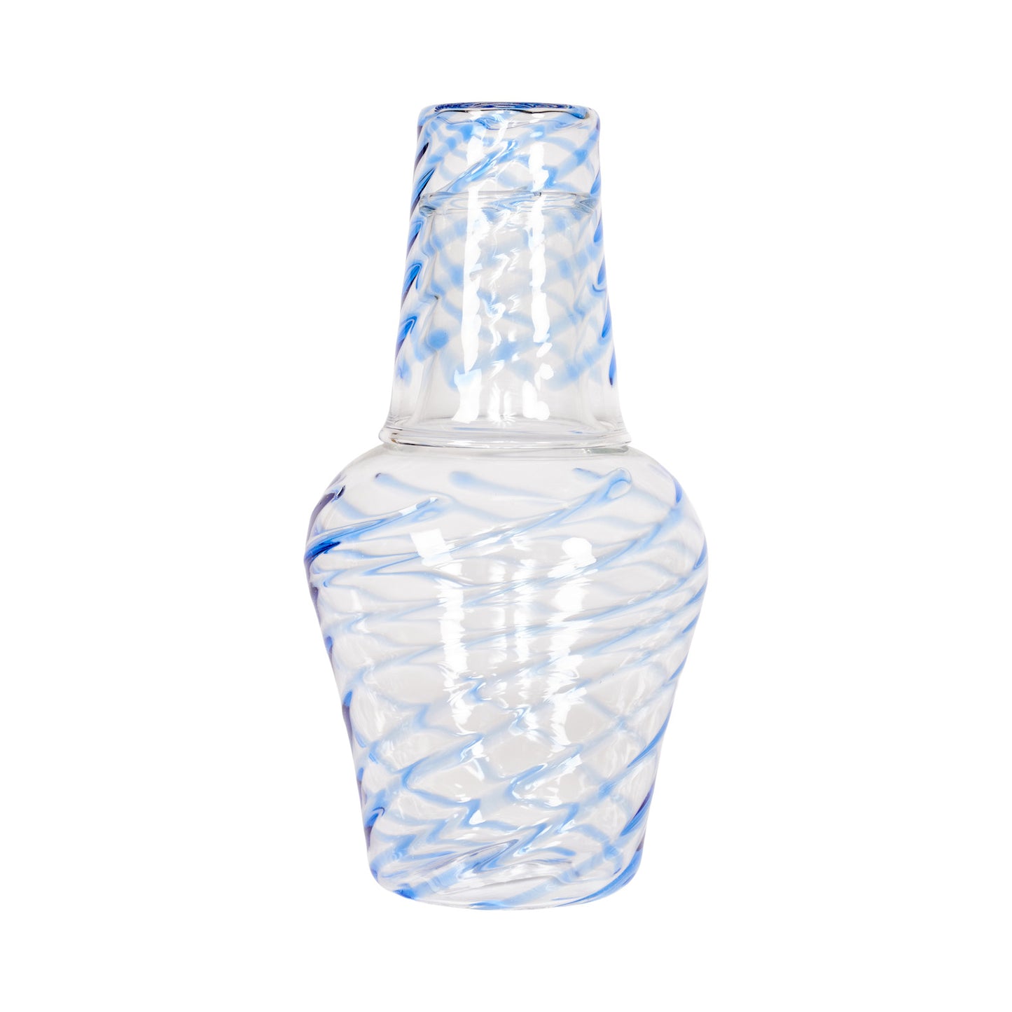 Swirl Carafe & Glass - Blue