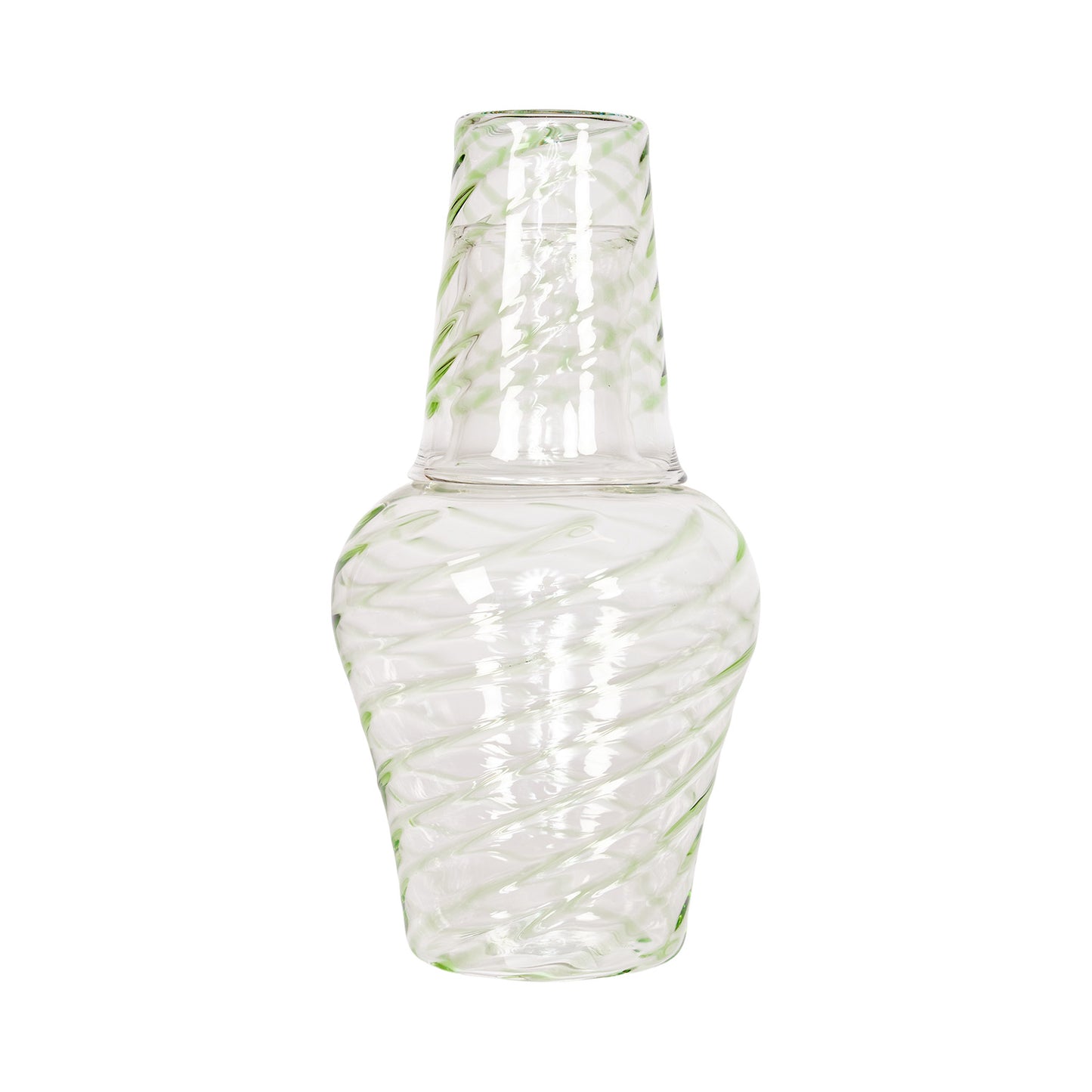 Swirl Carafe & Glass - Green