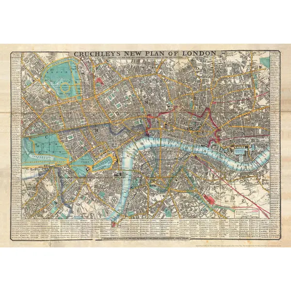 Cruchley's Plan of London - Wrapping Paper