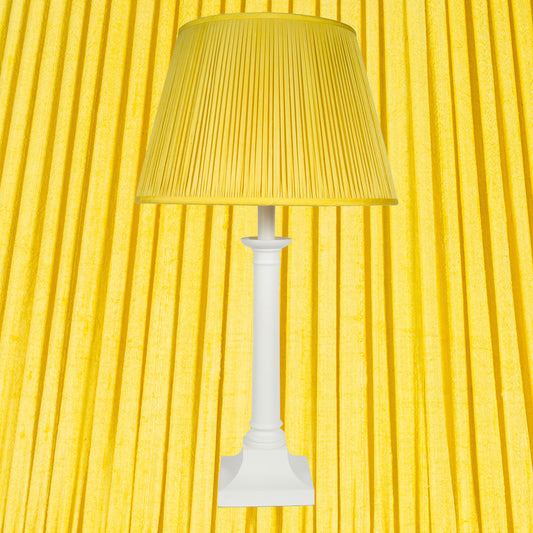 18" Natural Dyed Silk Dupion Lampshade - Yellow