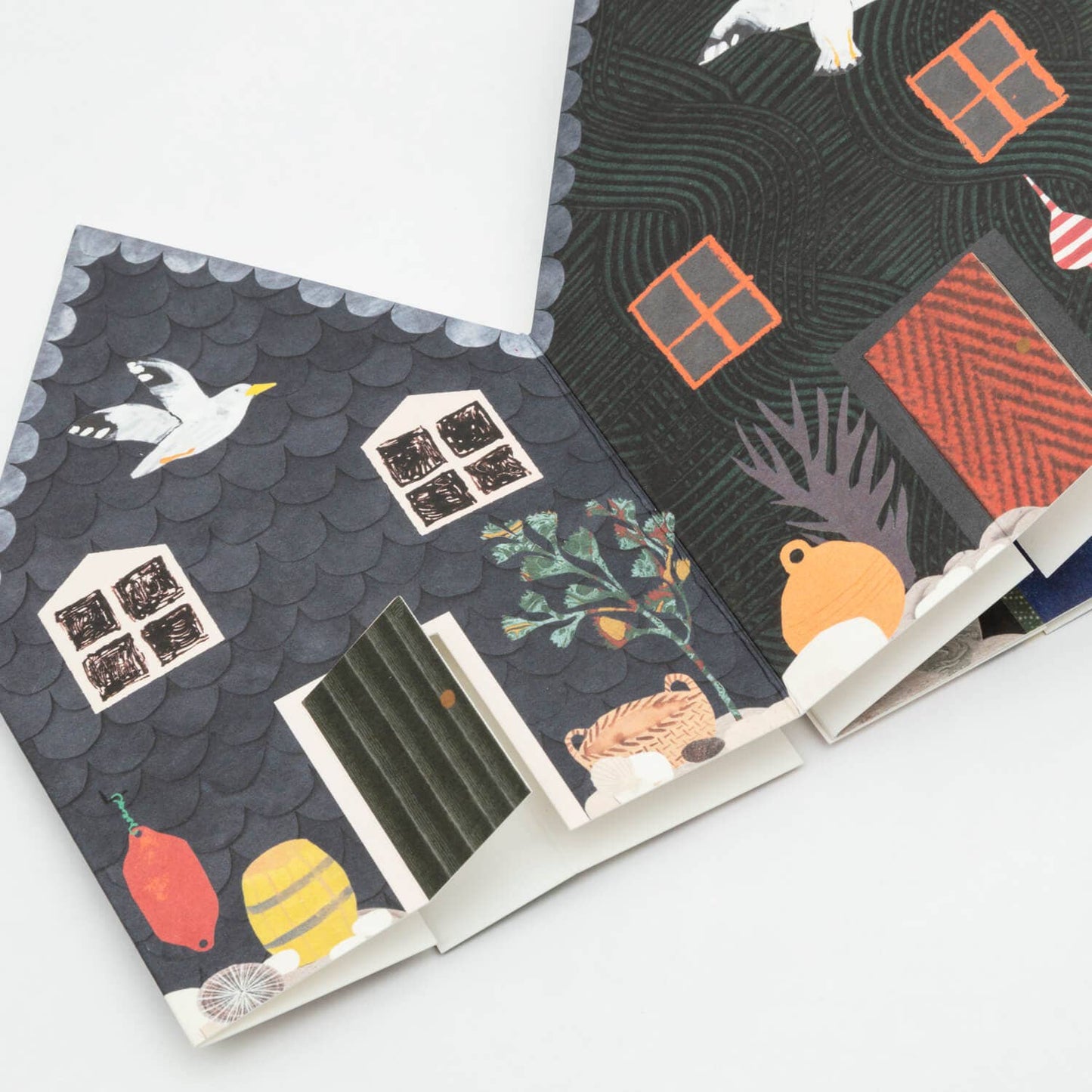 Fisherman's Huts Concertina Greeting Card