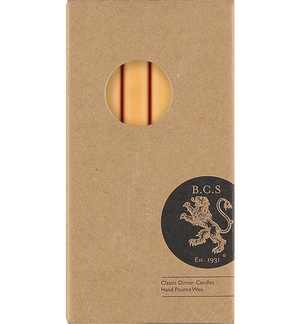 Saffron Yellow Dinner Candles - Pack of 6