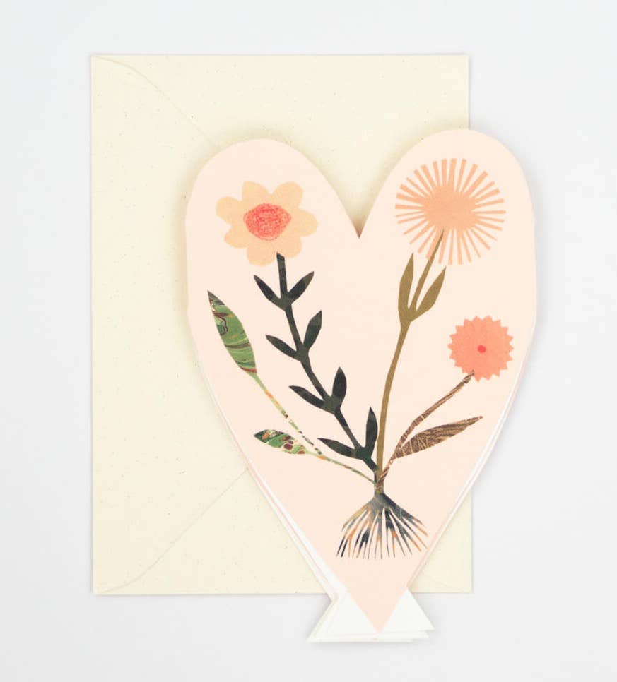 Love Hearts Concertina Greeting Card