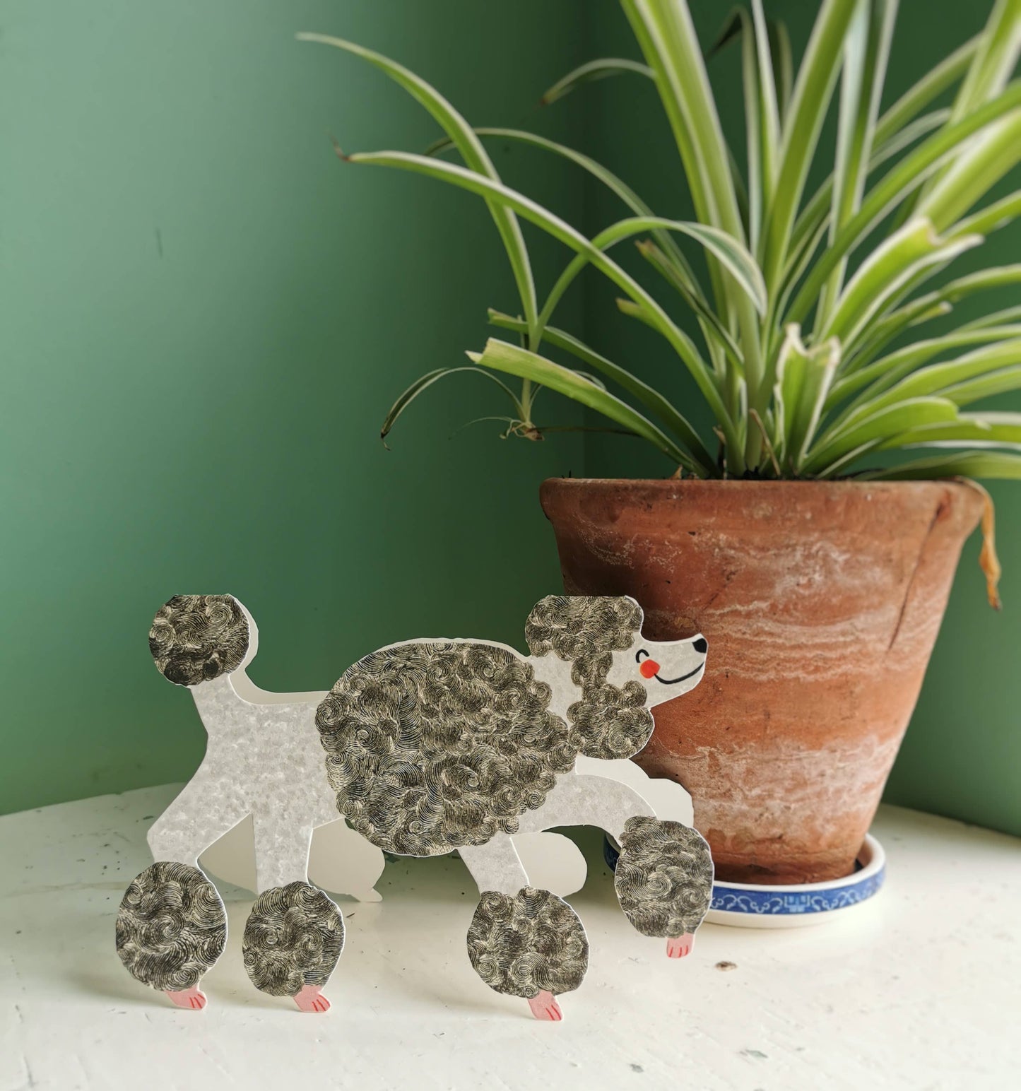The Poodle Cut-Out Greeting Card