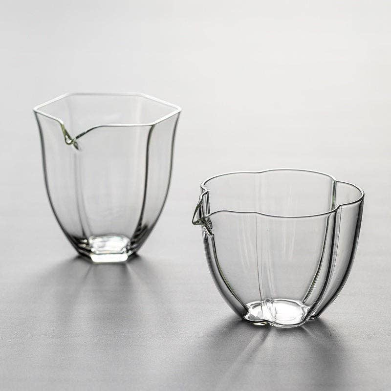 Handmade Hexagon Glass Pitcher: Tall