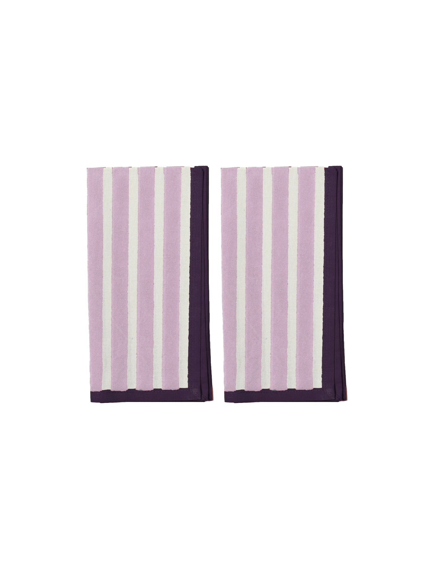 Block Stripes Napkins: Crimson Red/Blush