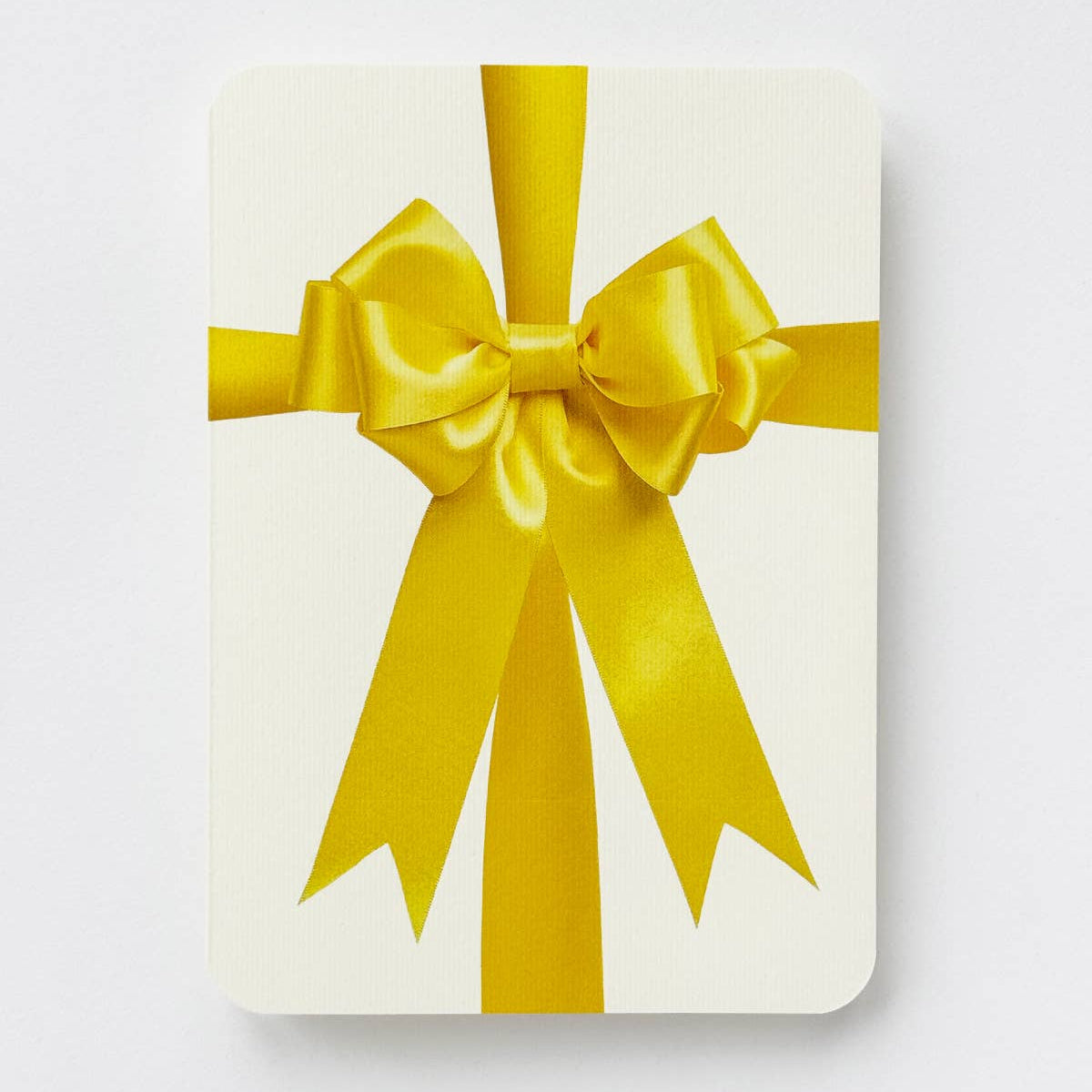 Yellow Satin Bow Greeting Card