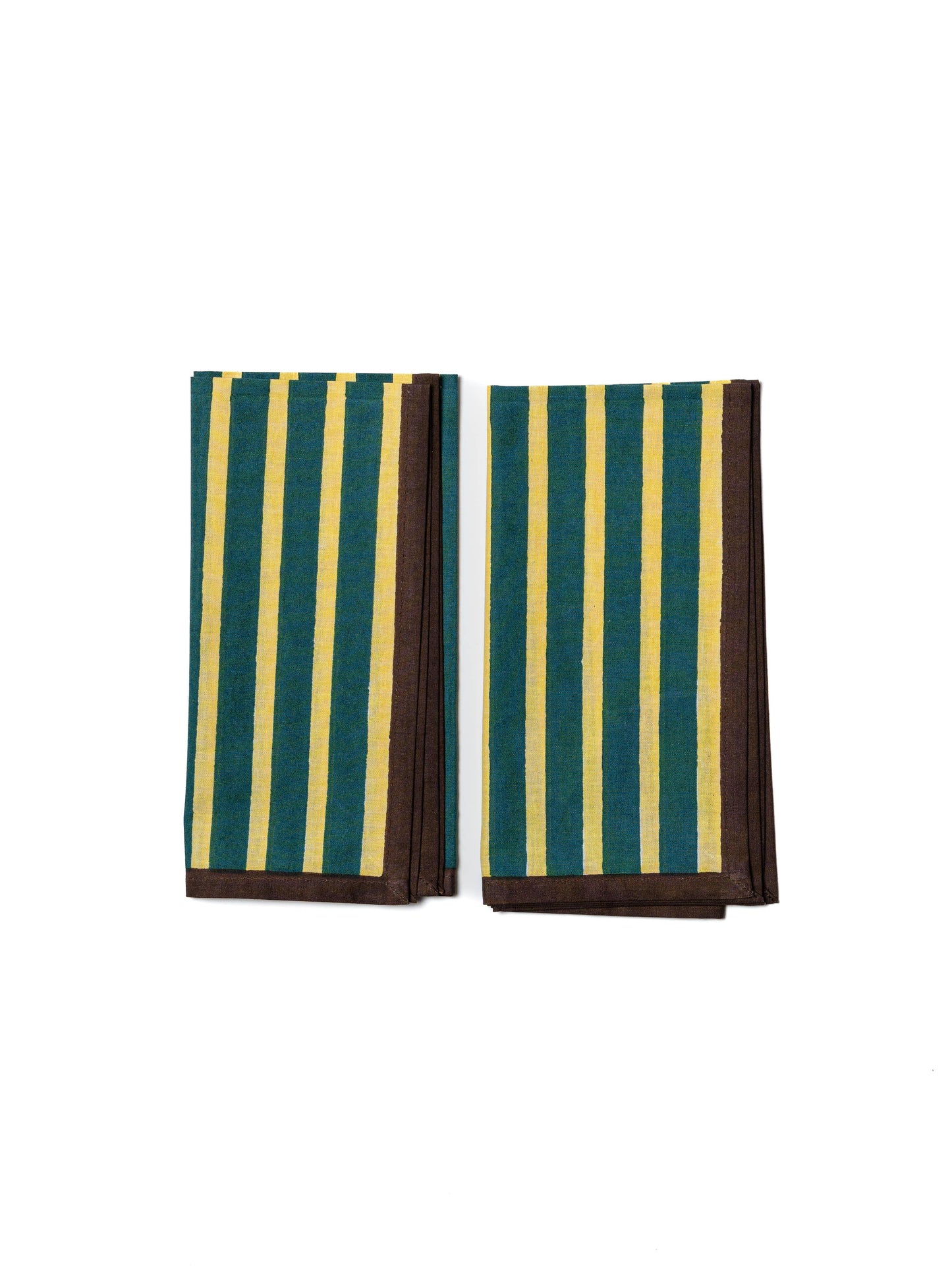 Block Stripes Napkins: Crimson Red/Blush