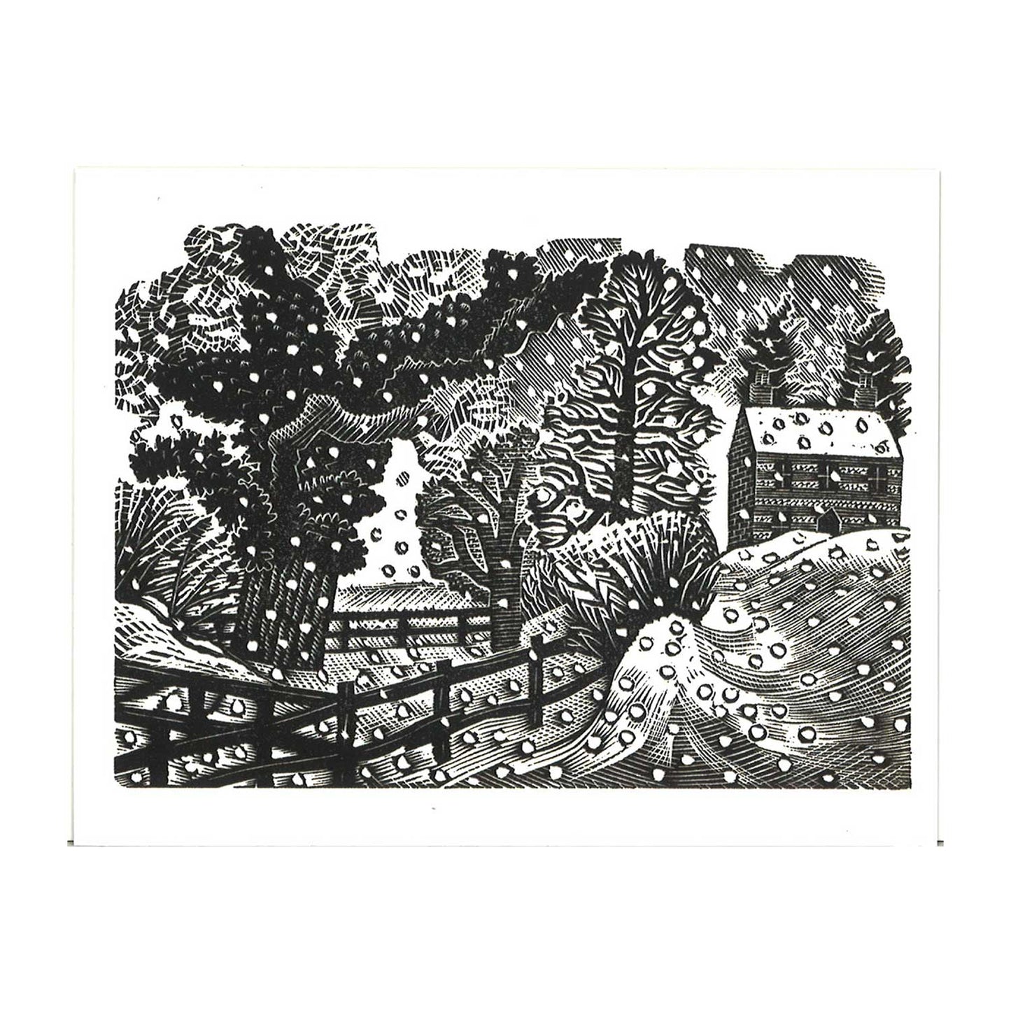 Considerable Falls of Snow by Eric Ravilious - Pack of 6 Christmas Cards