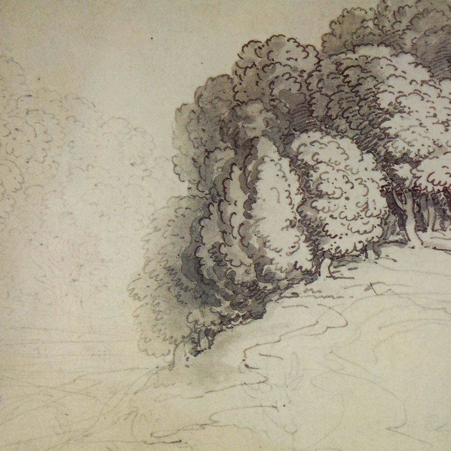 6” x 10” Ink & Wash Landscape Decoupage Tray