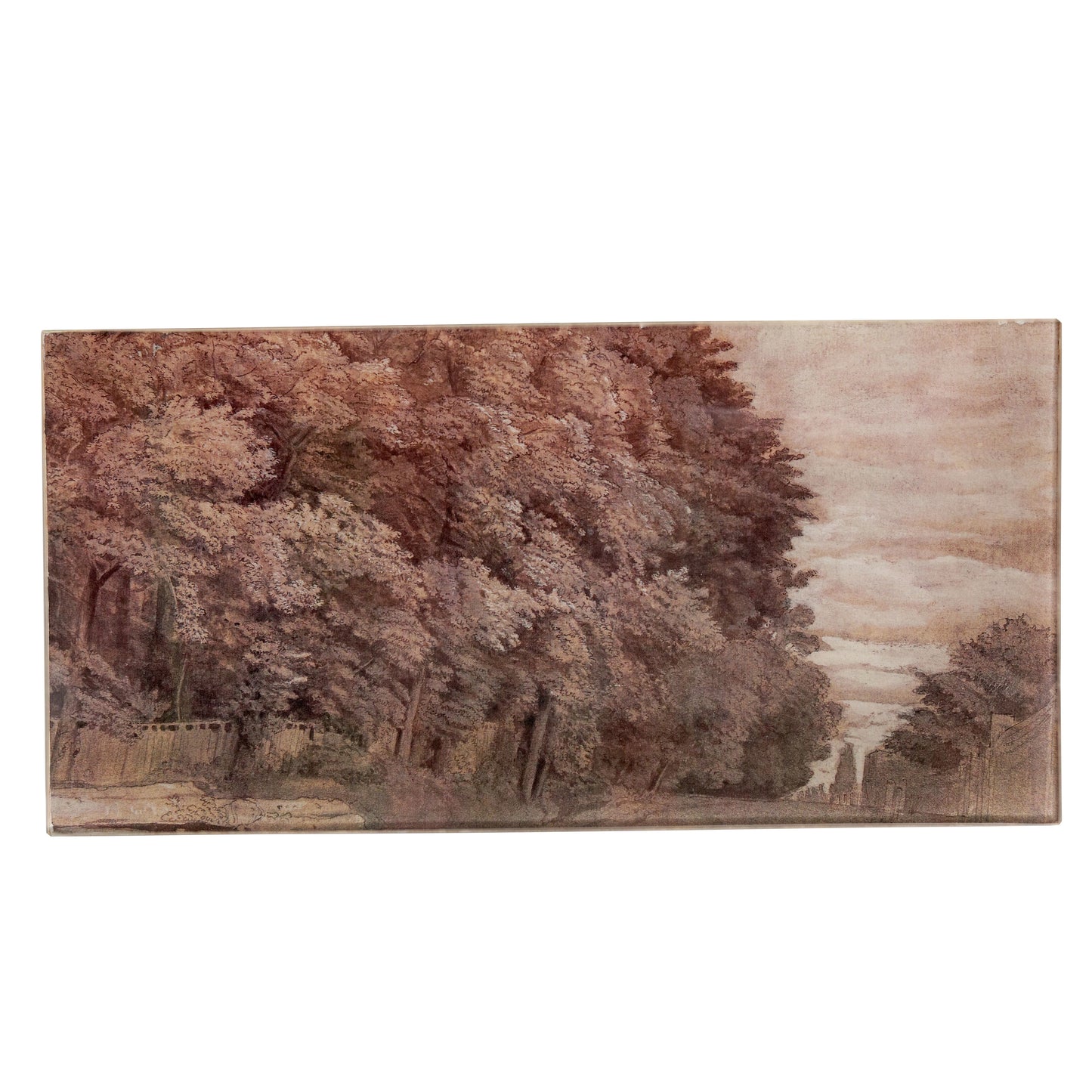 6" x 12" A Tree Lined Lane Decoupage Tray