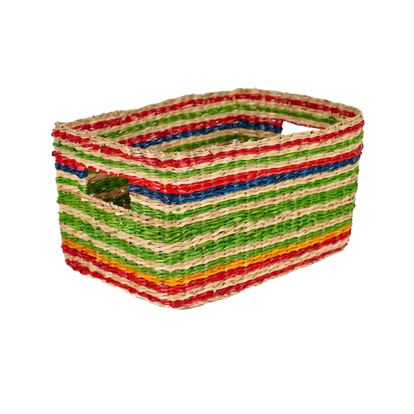 Striped Seagrass Basket - XX Small