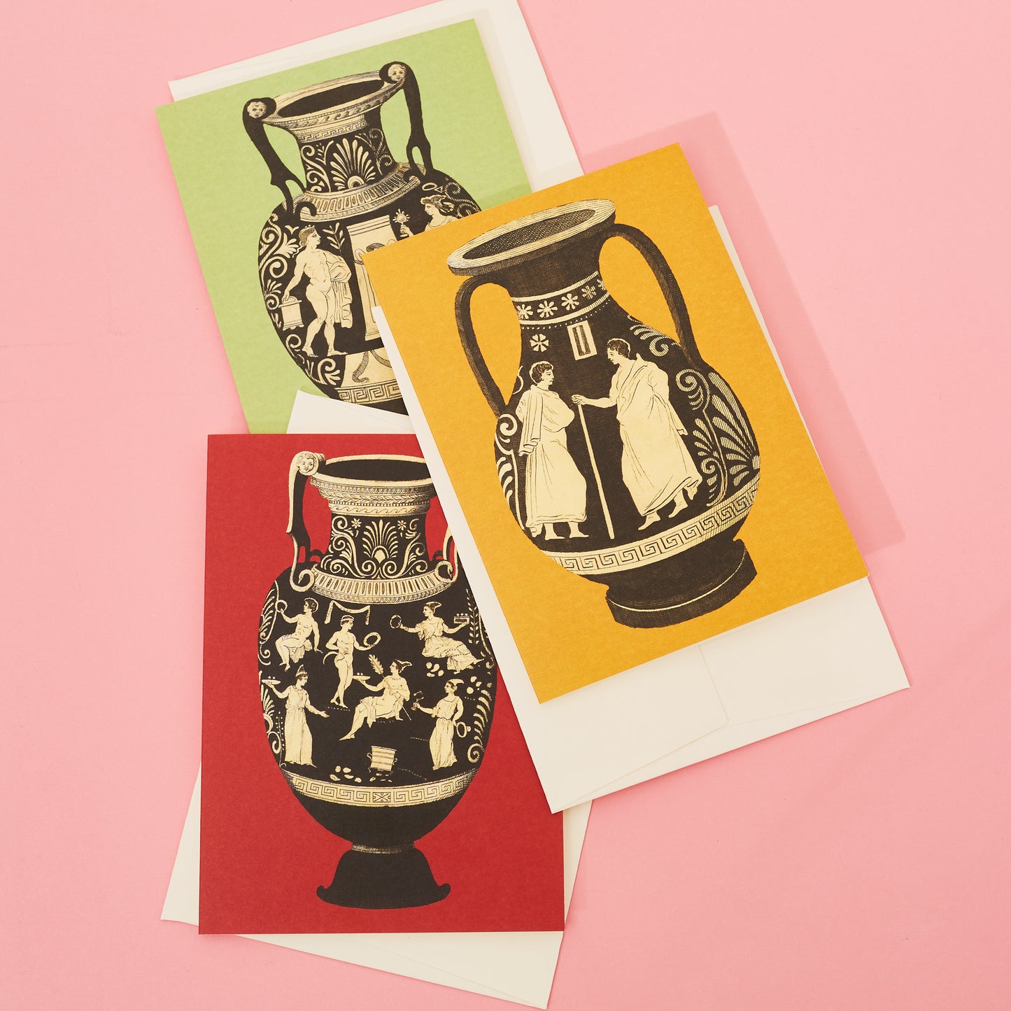 Greek Vase Greeting Card - Yellow