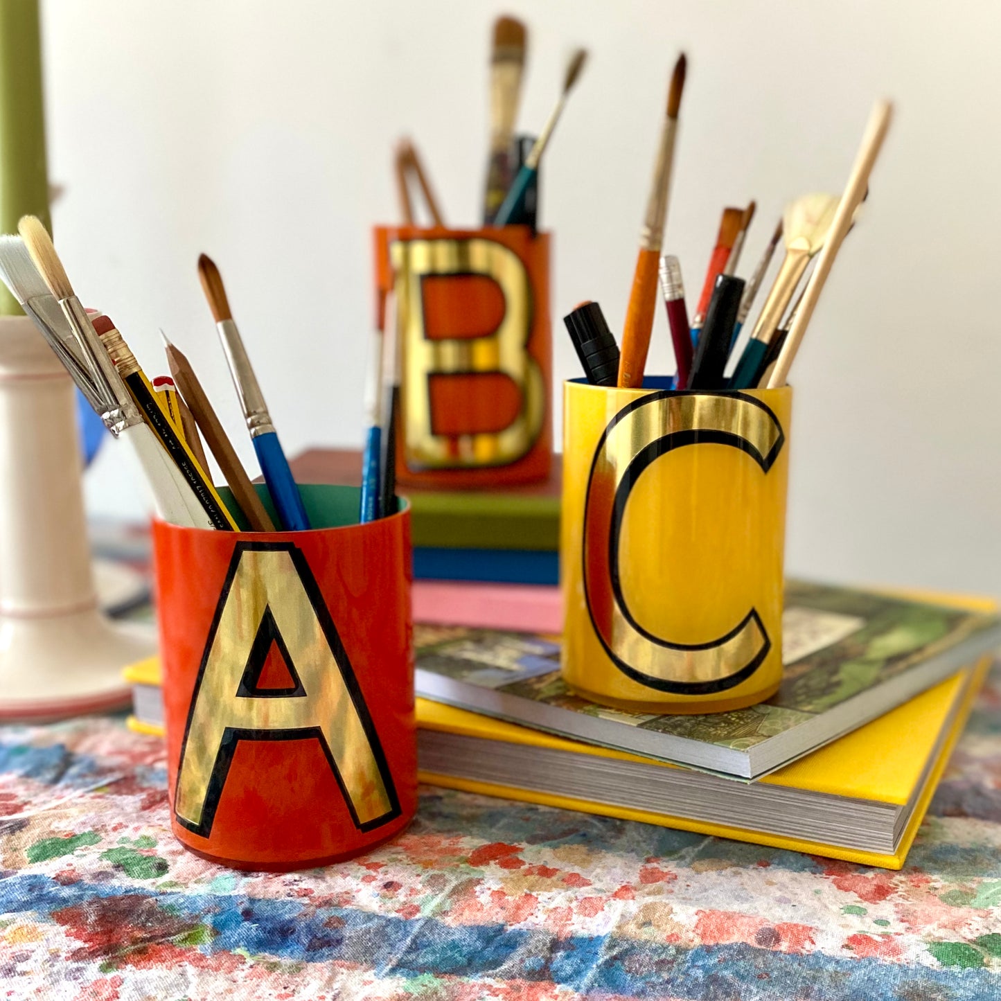 Alphabet Brush Pot - J