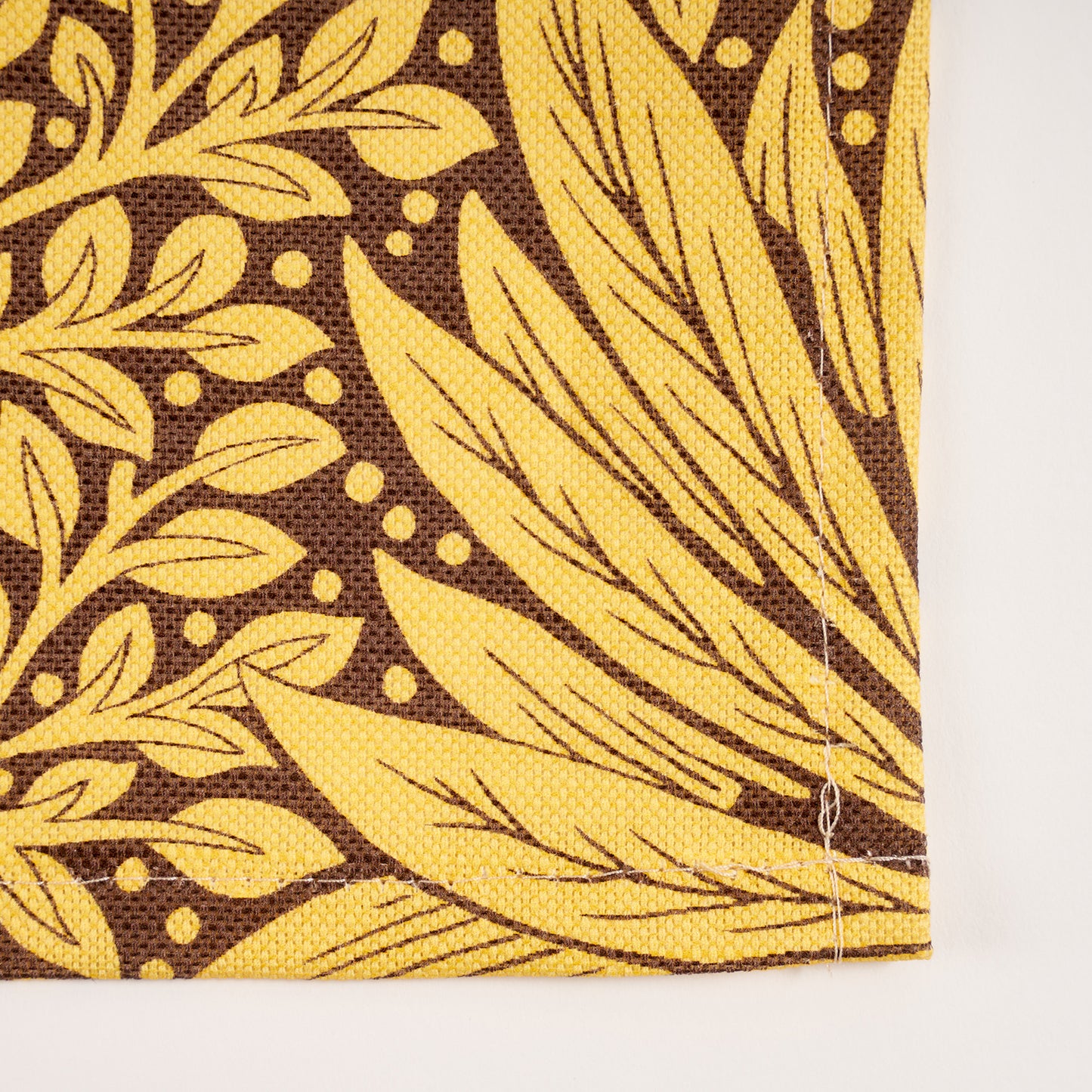 'Marigold' Summer Yellow/Chocolate Napkin - Cornubia Collection