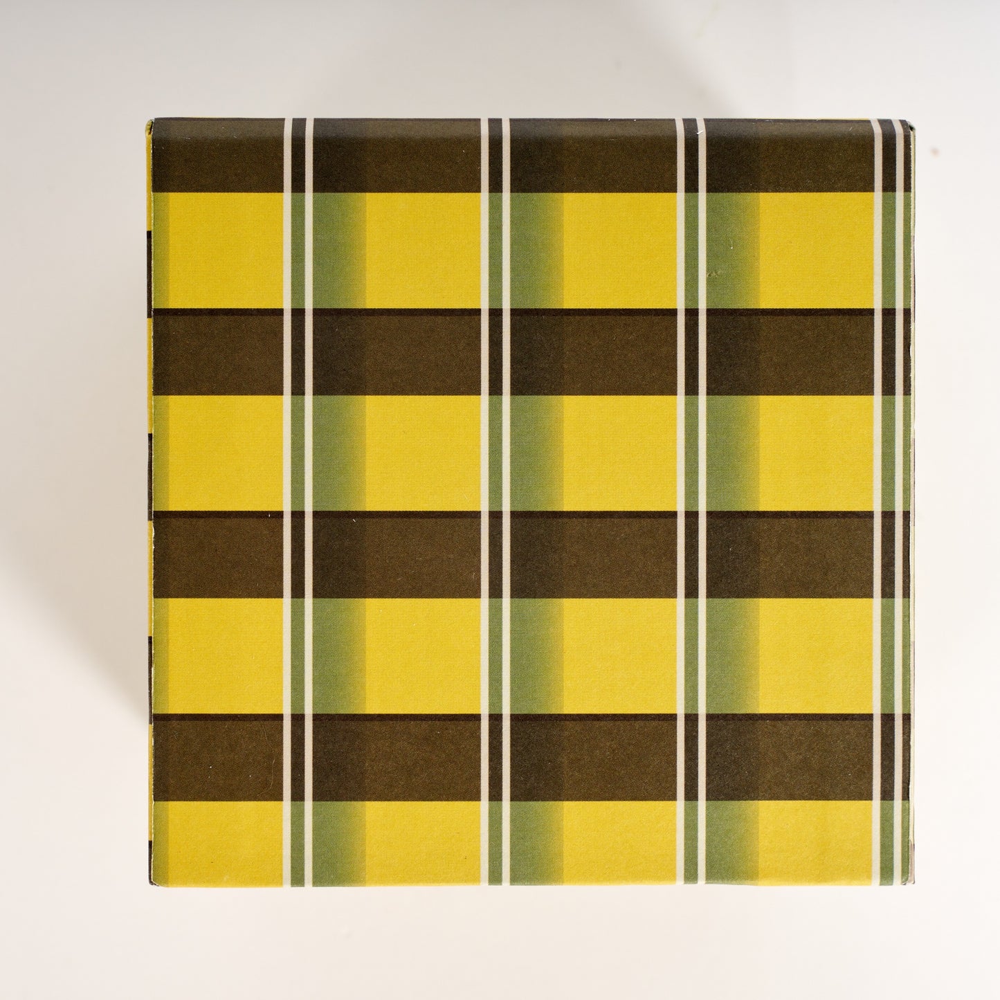 Tissue Box - Biedermeier Check in Yellow/Khaki