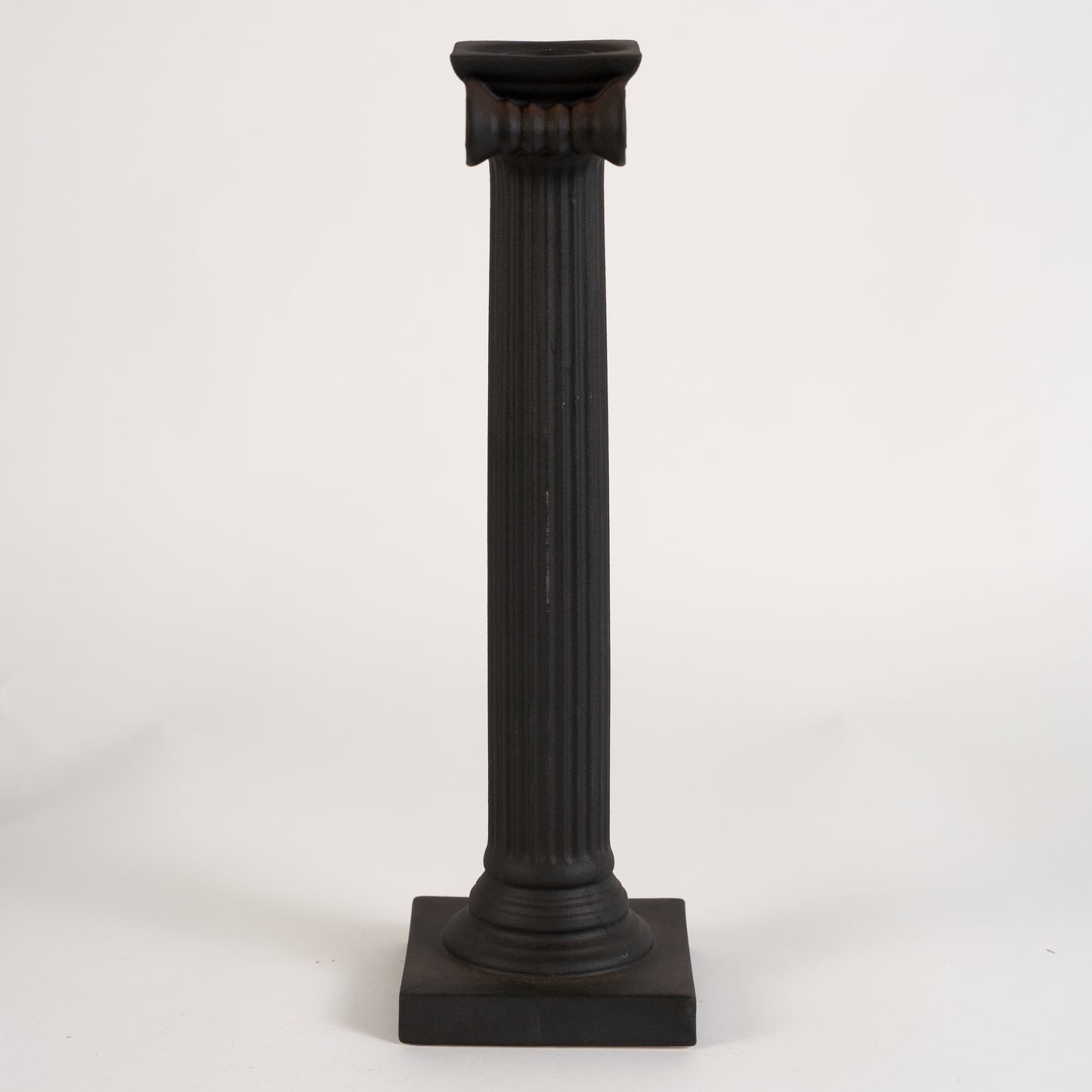 P&H Black Basalt Ionic Column Candlestick