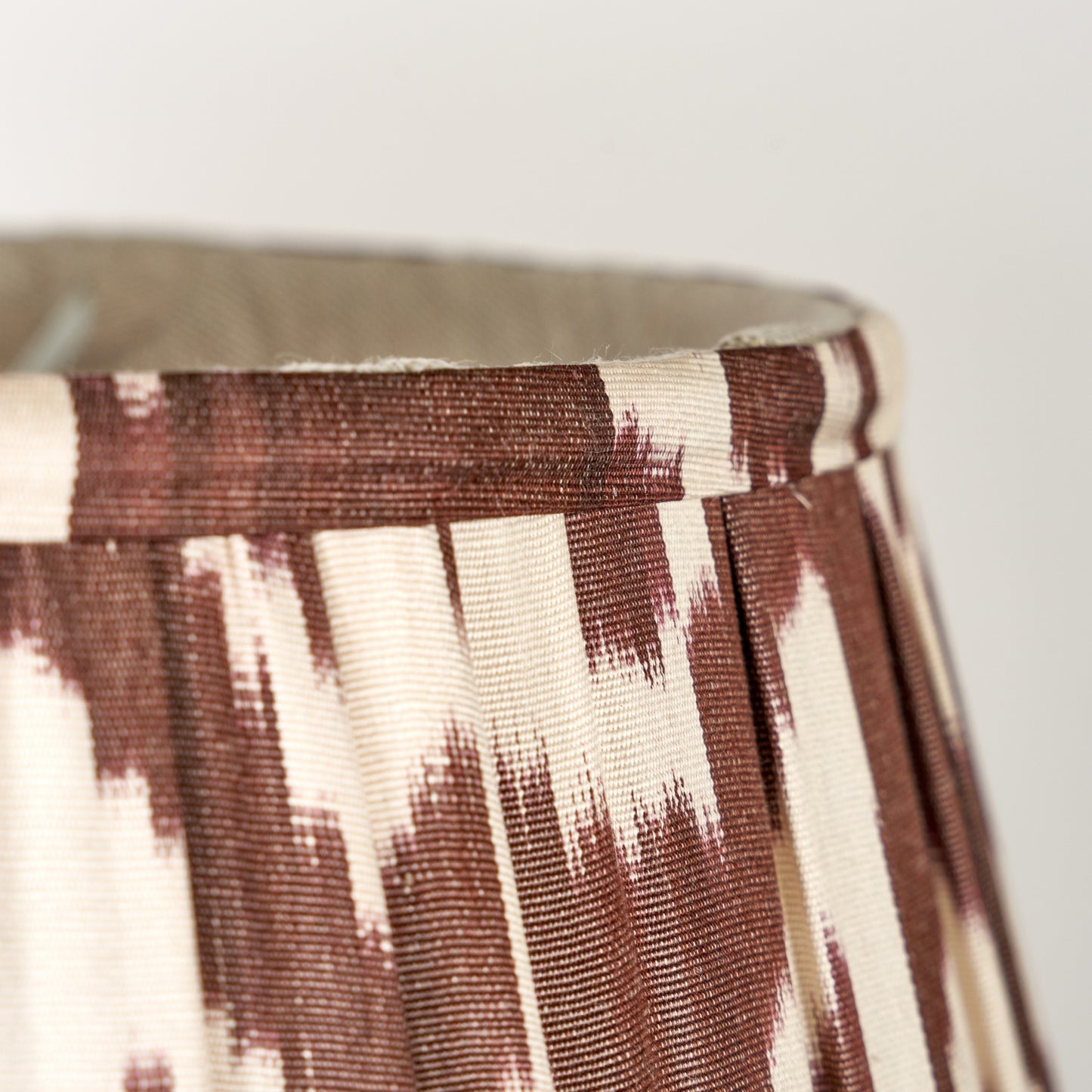 18" Brown Deco Silk Ikat Lampshade