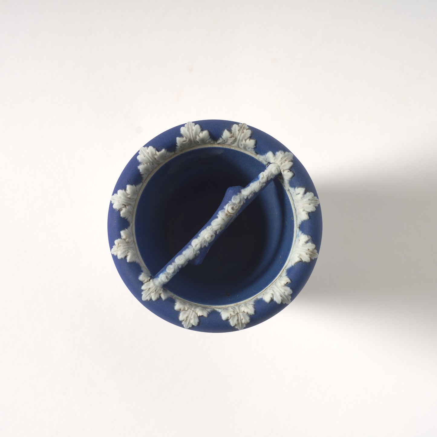 C19th Blue & White Jasperware Vase