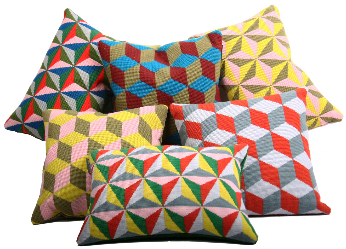 Tetrahedron Cushion - Blue