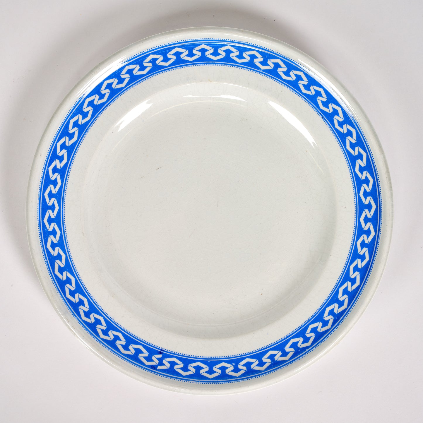 Versailles Blue Greek Key Dinner Plate
