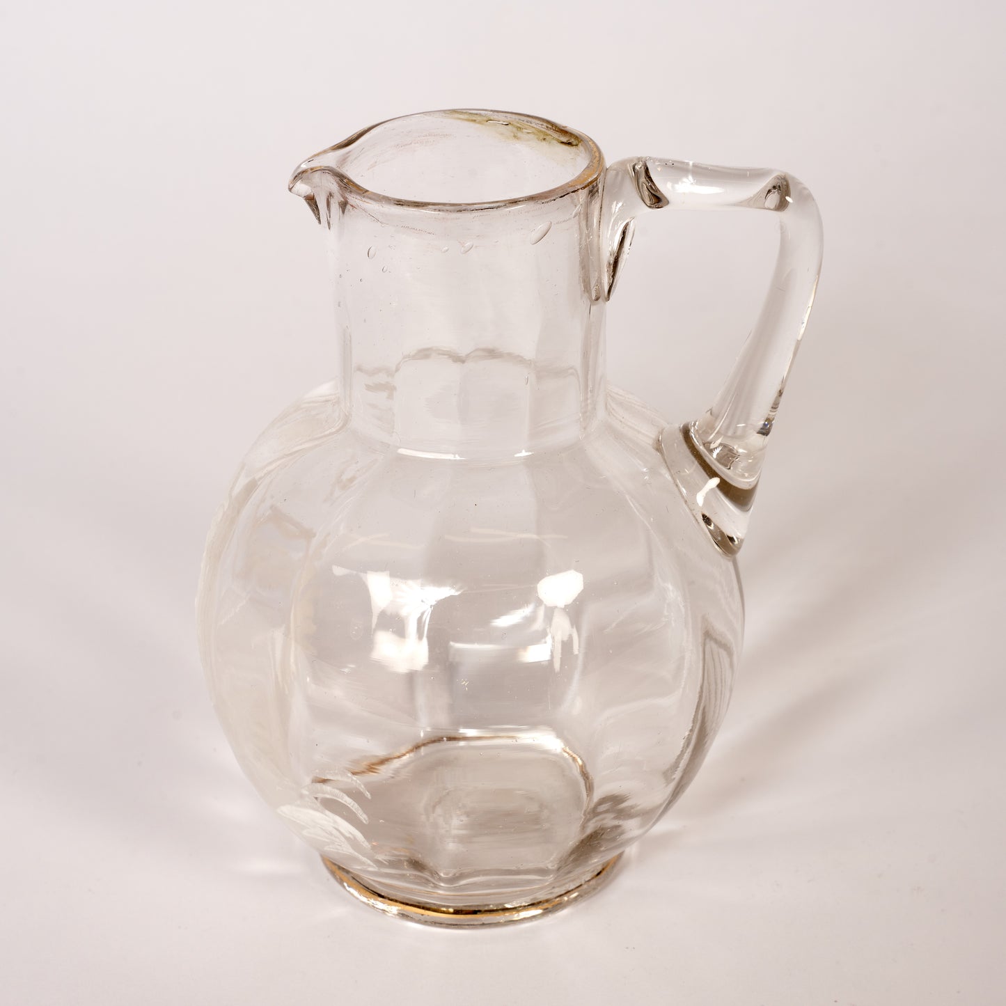 Antique Mary Gregory Clear Glass Jug