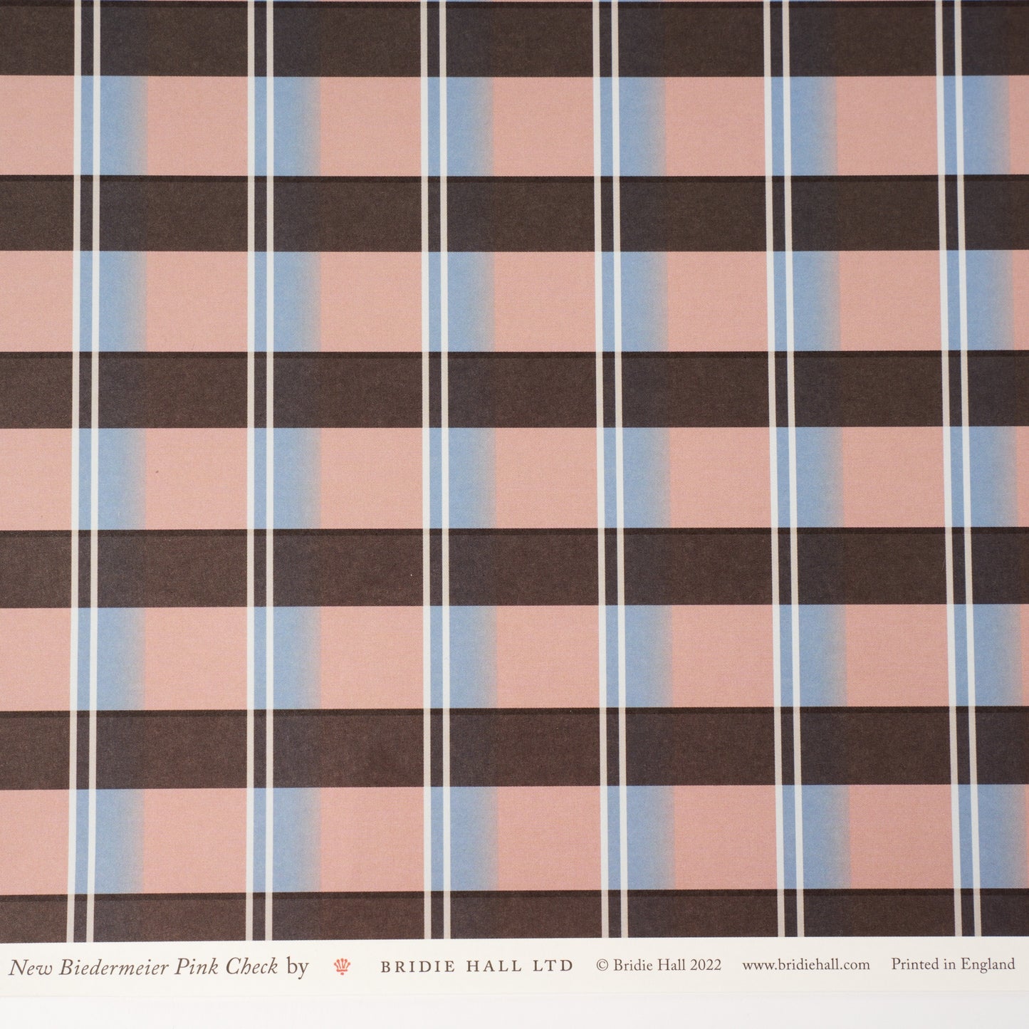 Biedermeier Check Patterned Paper - 5 Sheets Of Lilac/Blue Paper