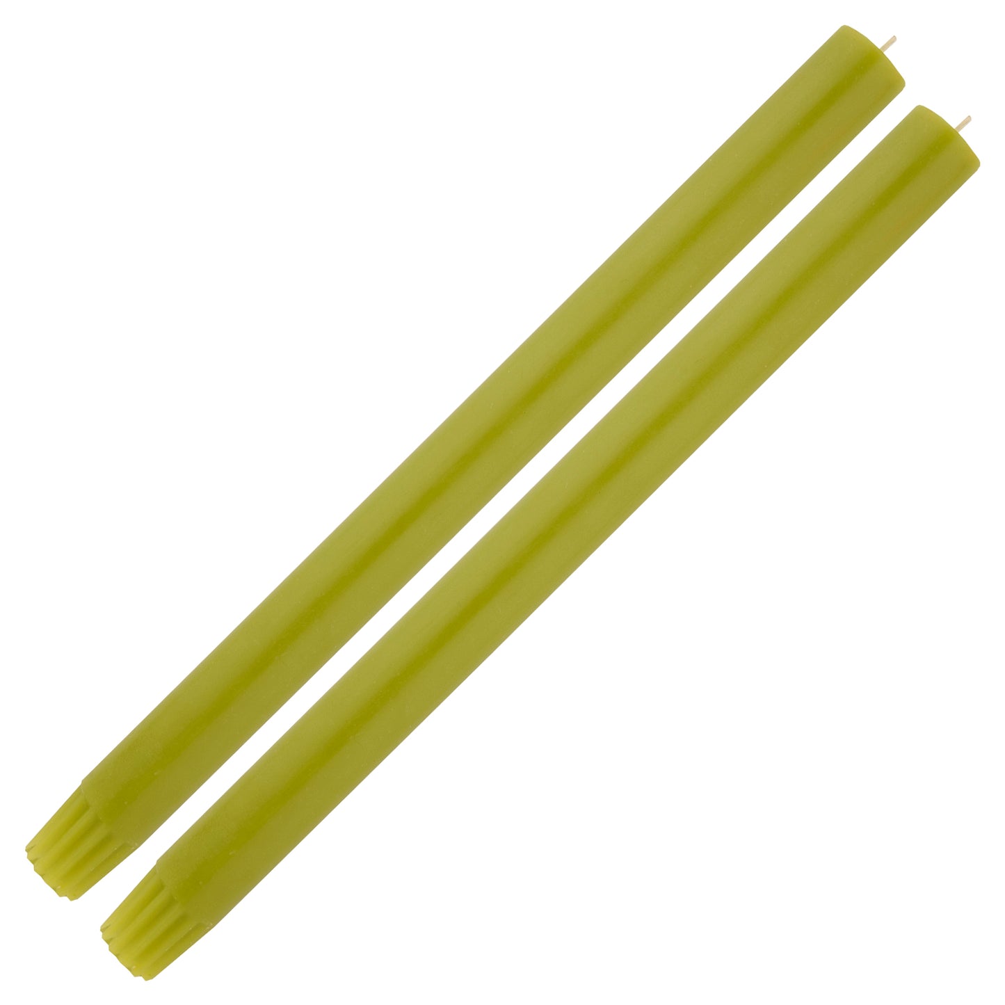 Leaf Green Dinner Candle - pack of 12