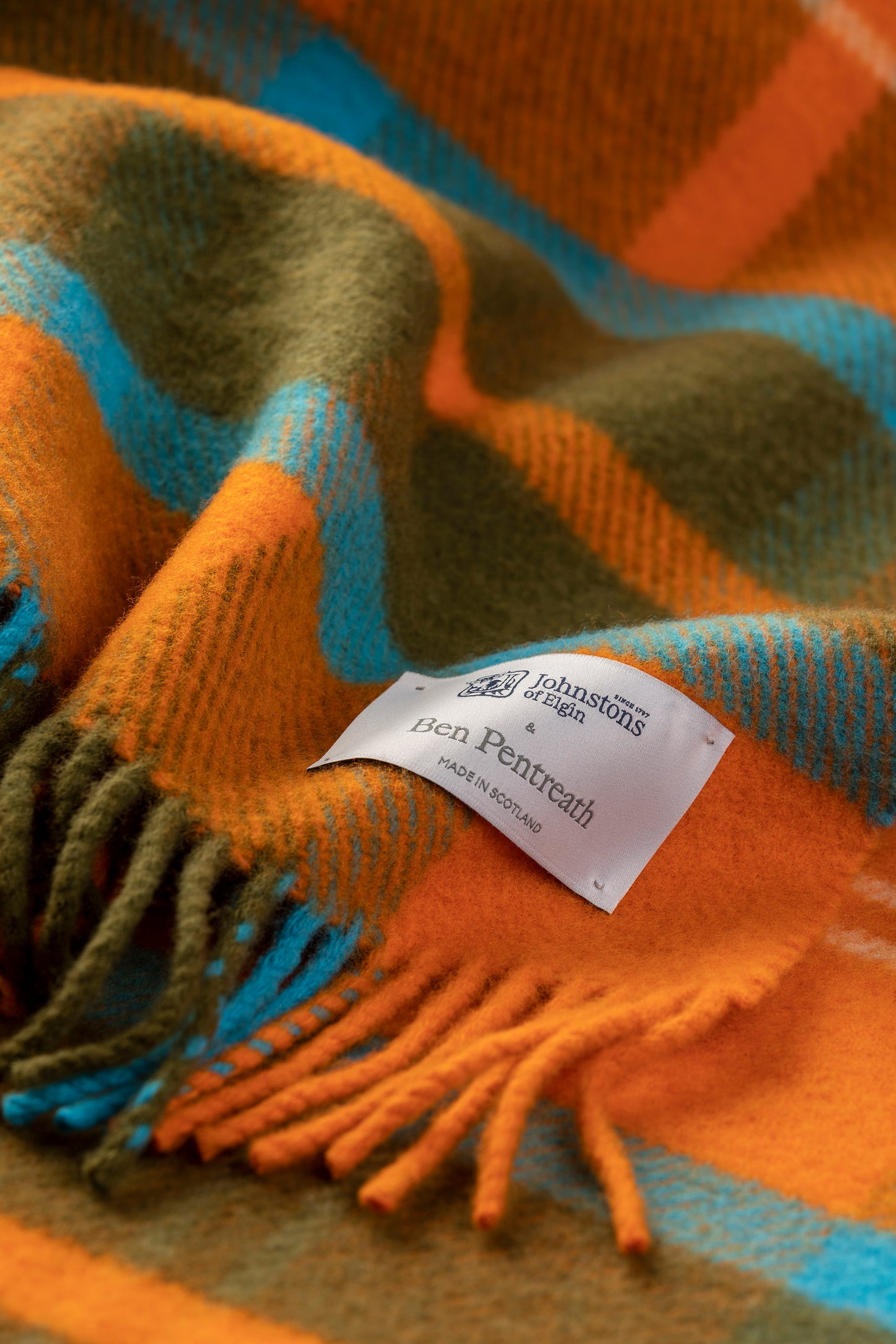 Limited Edition Large Check Throw - Orange