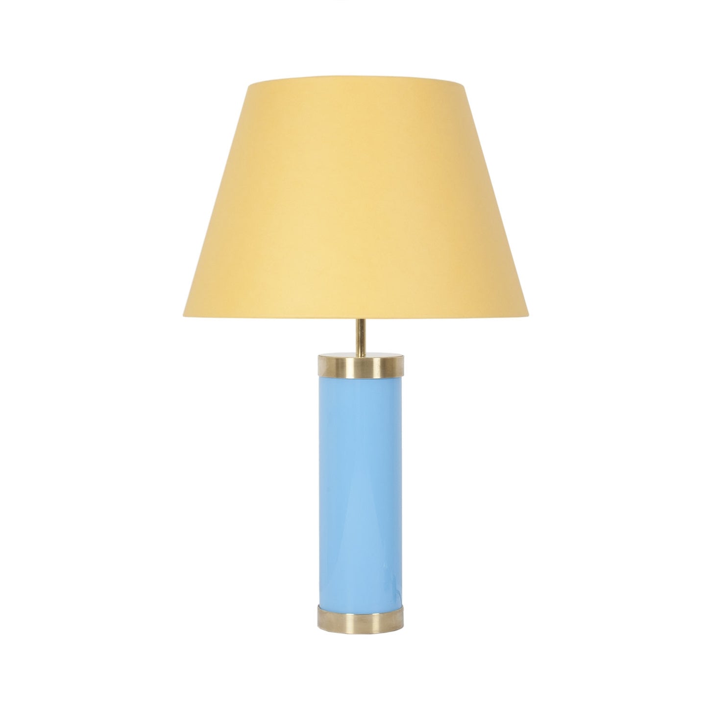 Glass & Brass Lamp - Blue