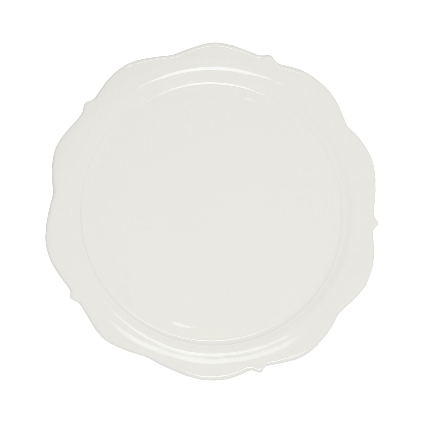 Creamware Hand Cast Scallop Salad Plate