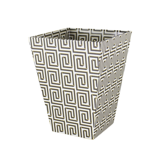 Waste Paper Bin - Shadowed Meander