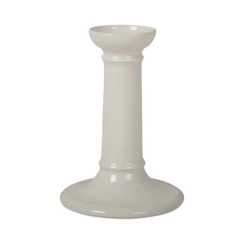 P&H Creamware Column Candlestick - Small