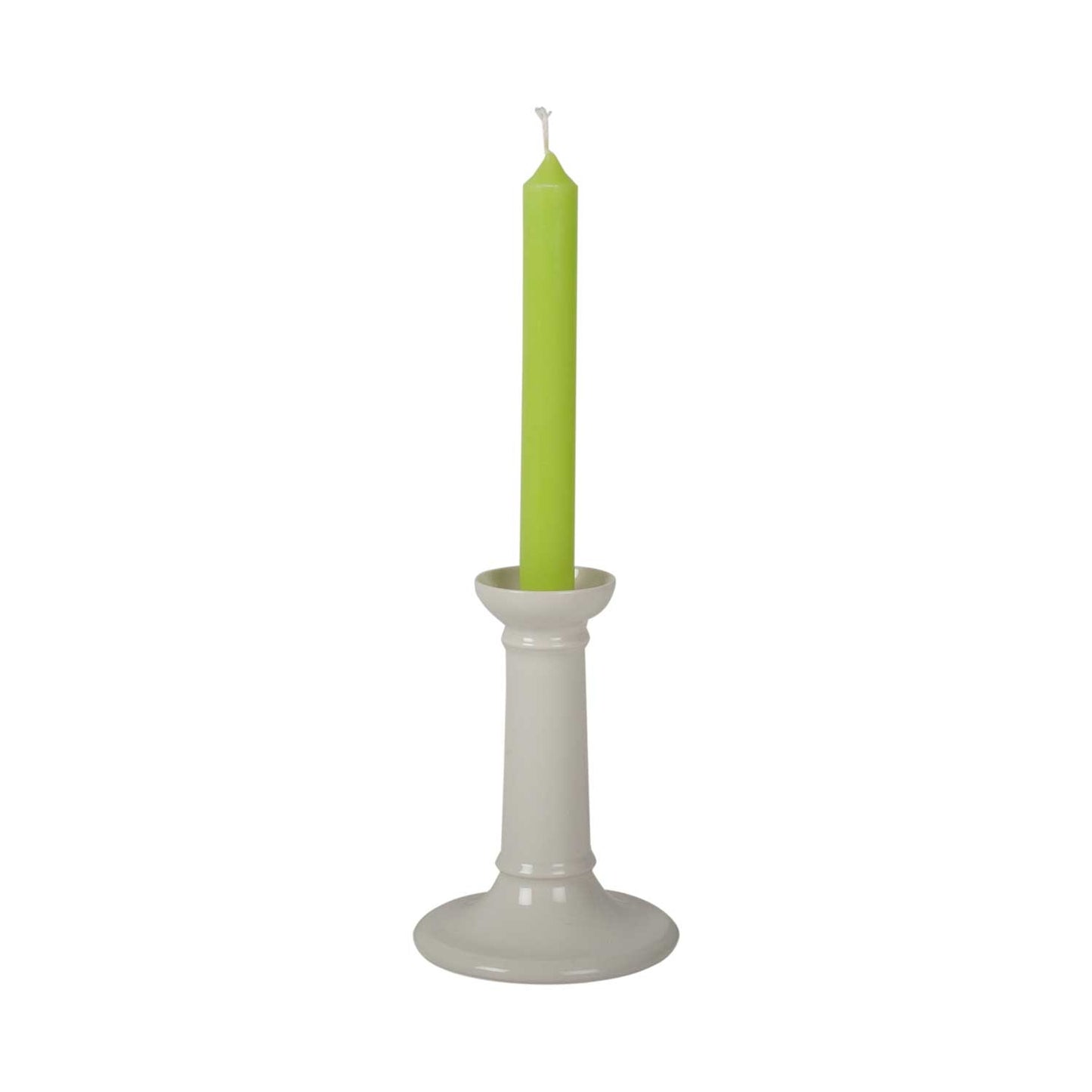 P&H Creamware Column Candlestick - Small
