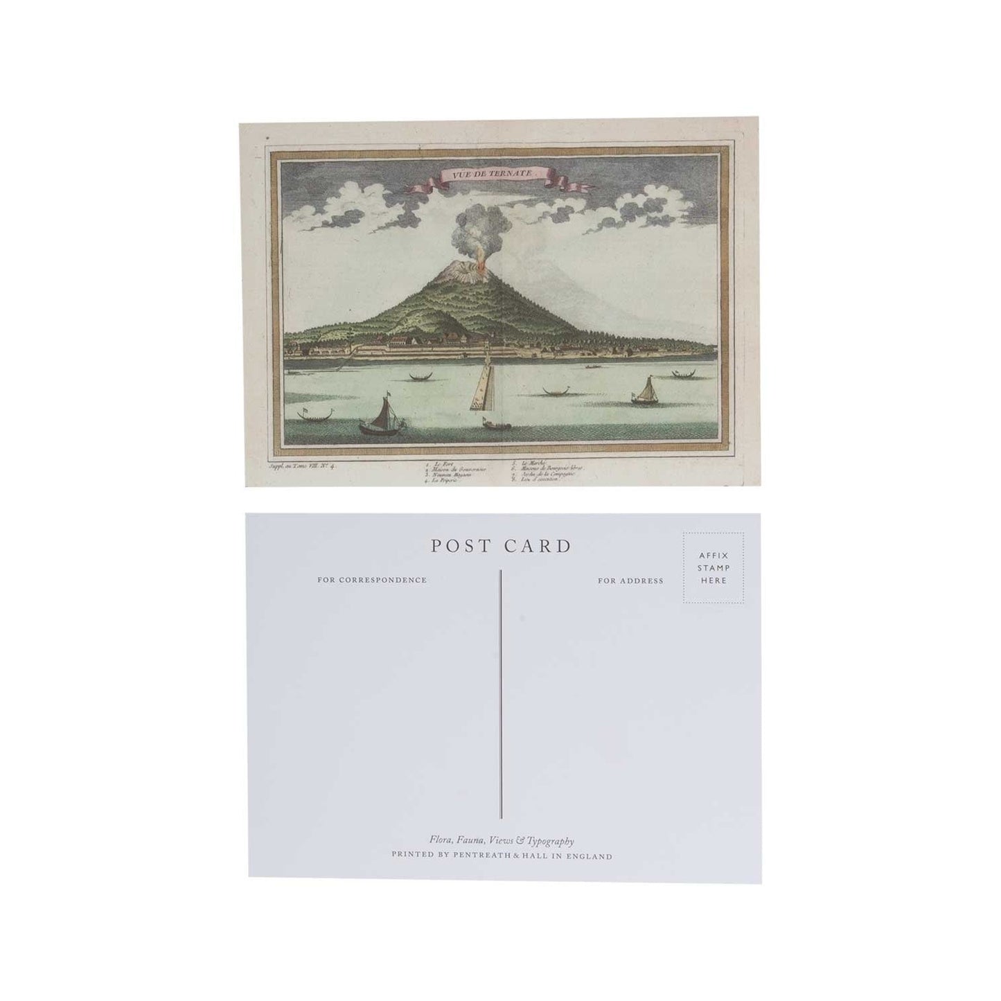 Vue de Ternate - pack of 10 postcards