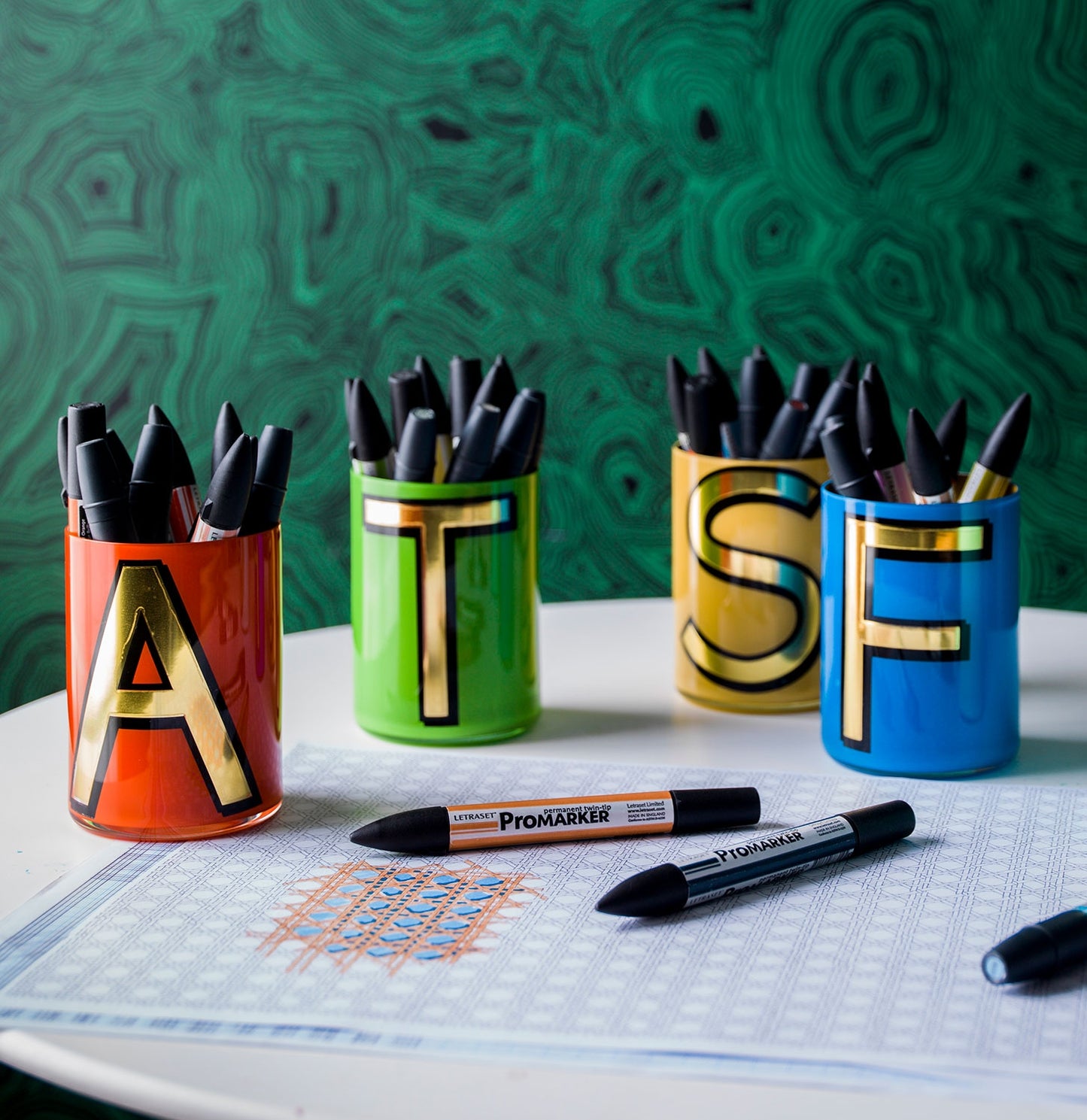 Alphabet Brush Pot - F