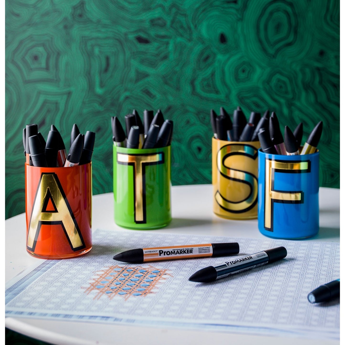 Alphabet Brush Pot - E