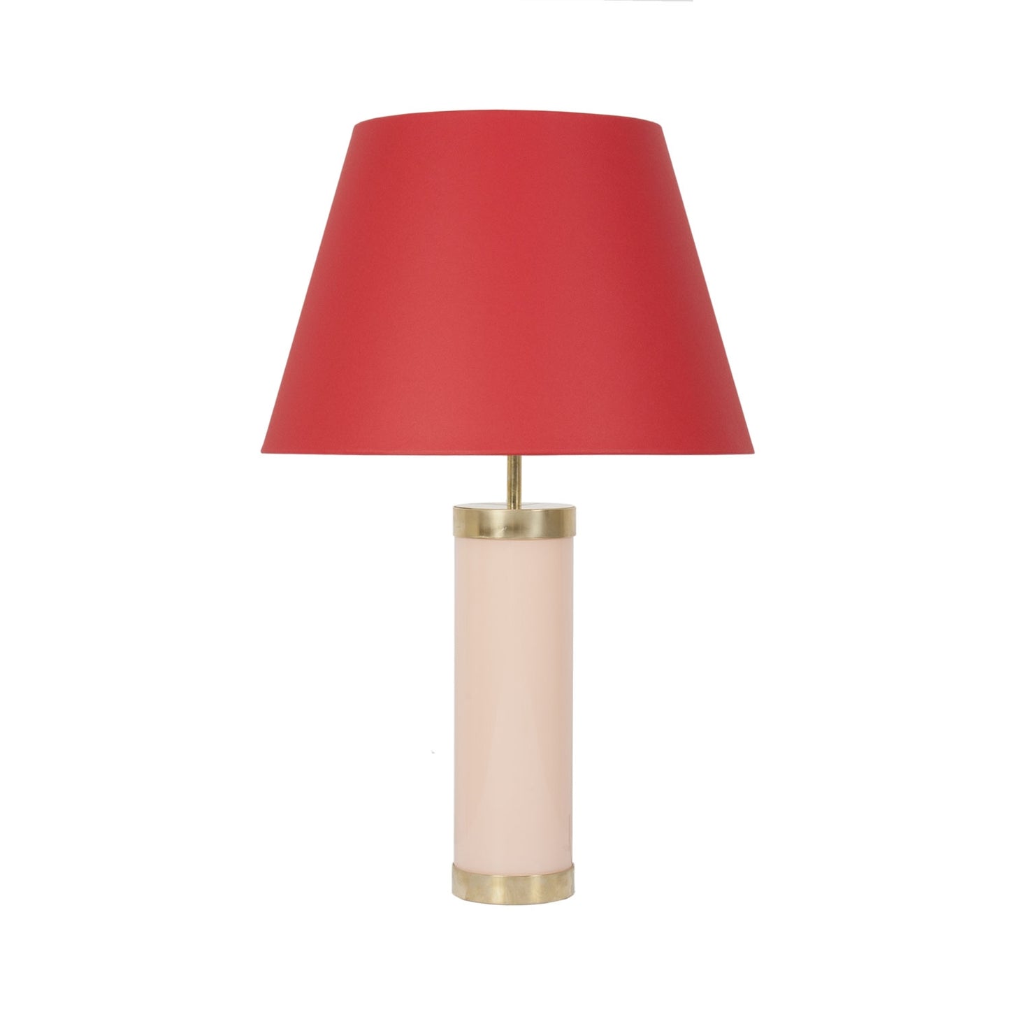 Glass & Brass Lamp - Pink